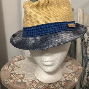 Cremieux straw boater hat